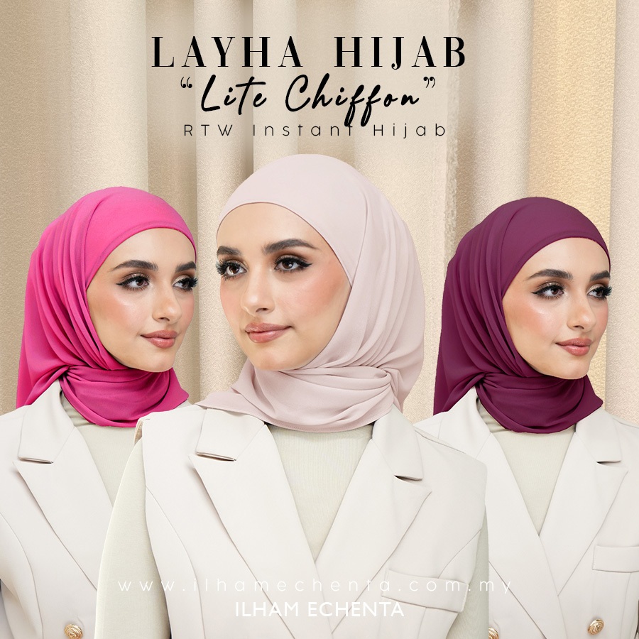 Layha Hijab Lite Chiffon - ฮิญาบสําเร็จ