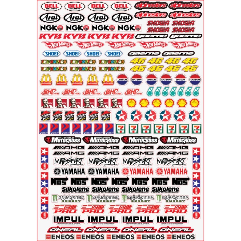 สติ๊กเกอร์ Tamiya โลโก้และปลอกคอ Tamiya