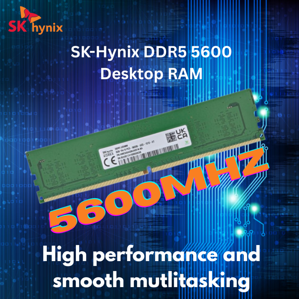 SK Hynix 8GB (1x8GB) DDR5 5600MHz RAM เดสก์ท็อปประสิทธิภาพสูง