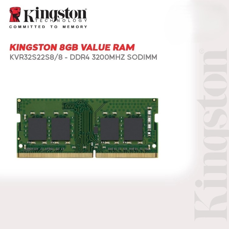 Kingston 8GB DDR4 3200Mhz Sodimm Value Ram - KVR32S22S8/8