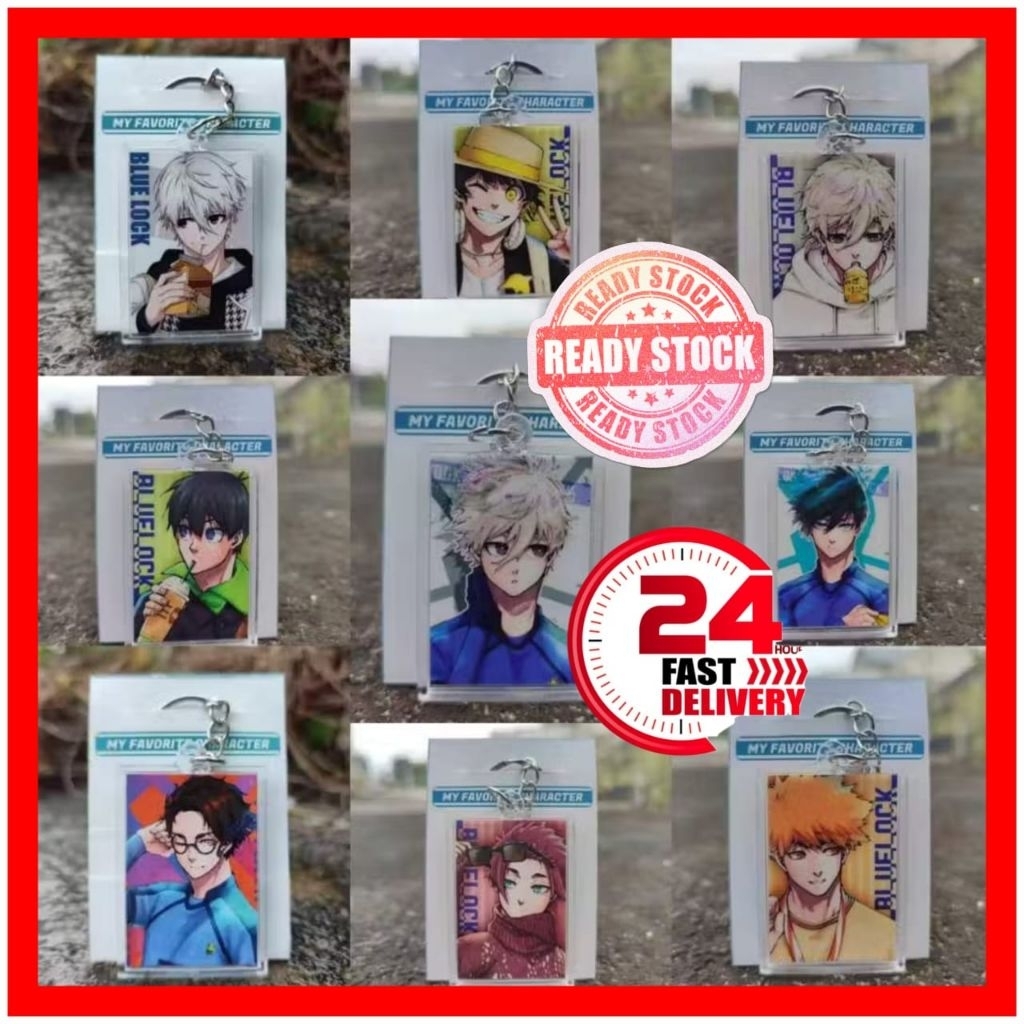 Blue Lock Gantungan Kunci Akrilik Anime Acrylic Keychain Nagi Isagi Rin Sae Bachira Yukimiya Rensuke