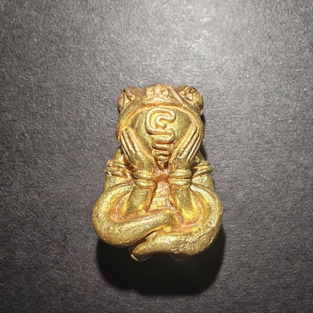 เมียนมาร์ Moon-Eater Frog รูปปั้นขนาดเล็ก County神 หน้า月型小金身 โดย พระ Aj O