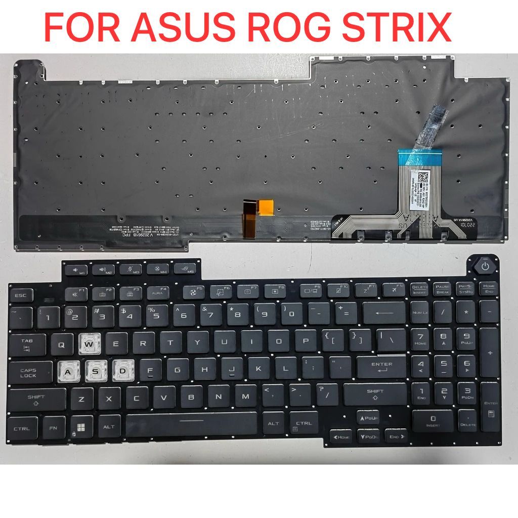 แป้นพิมพ์แล็ปท็อปสําหรับ Asus ROG Strix G17 G713Q G713QG713QM G713QR G713QY ไม่มีจุดพร้อม backlit สี