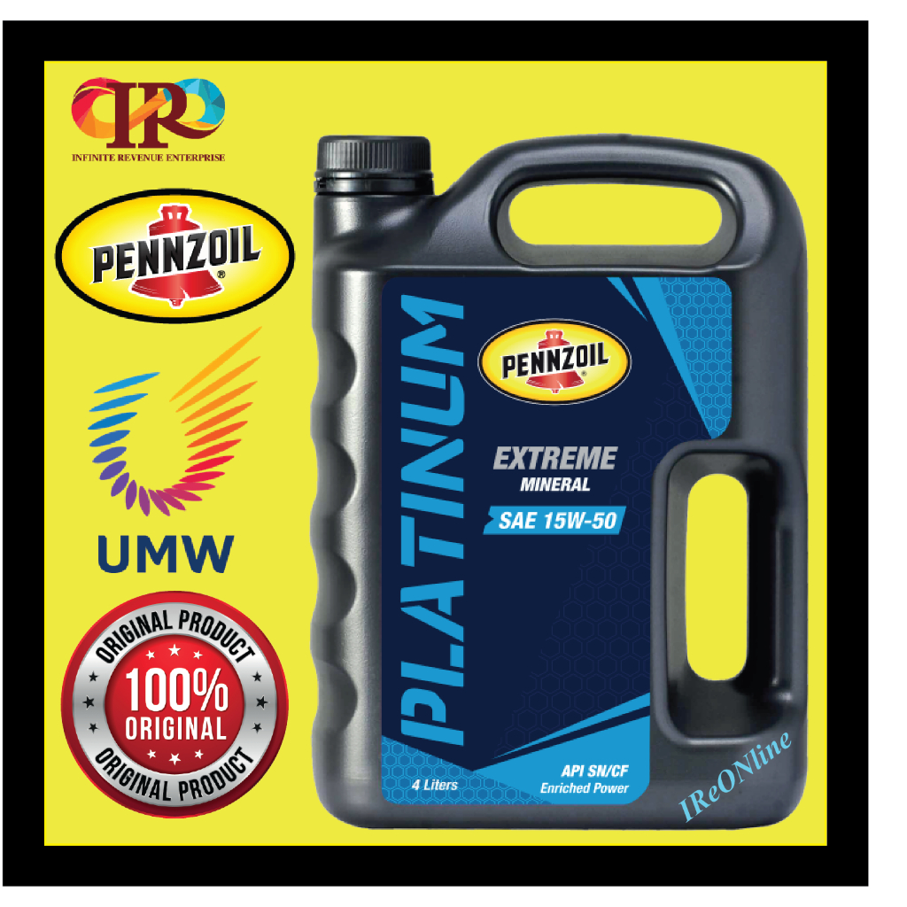 PENNZOIL SAE 15W-50 ENGINE OIL PLATINUM EXTREME 4L