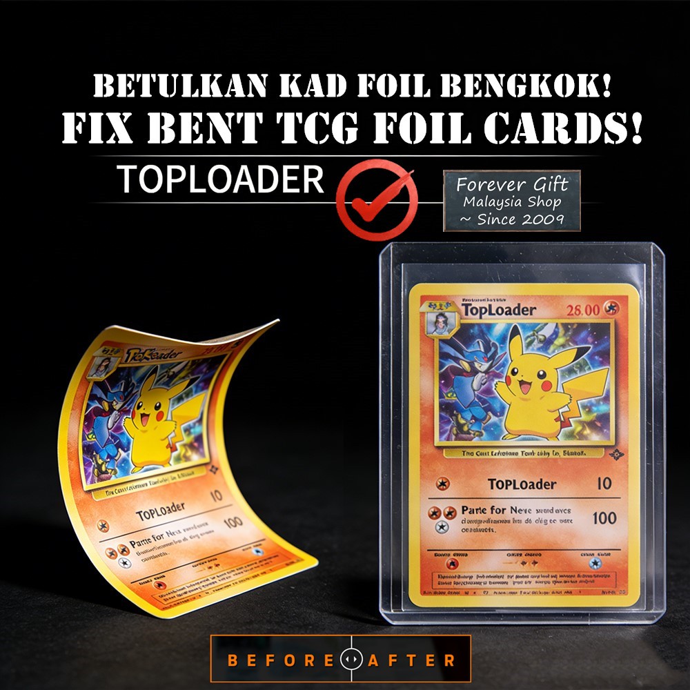 100 ชิ้น Toploader Fix Bent TCG การ์ดฟอยล์สําหรับ Pokemon One Piece TCG การ์ดเกม 卡灯夹卡套 D97