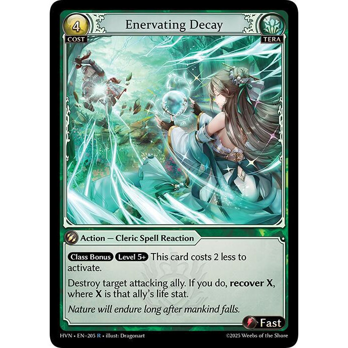 Grand Archive TCG - Enervating Decay (R)(ฟอยล์) - Abyssal Heaven