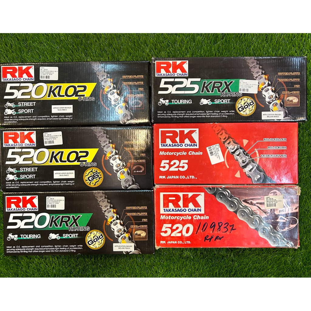 RK 100% O-RING CHAIN / NORMAL 520 & 525...
