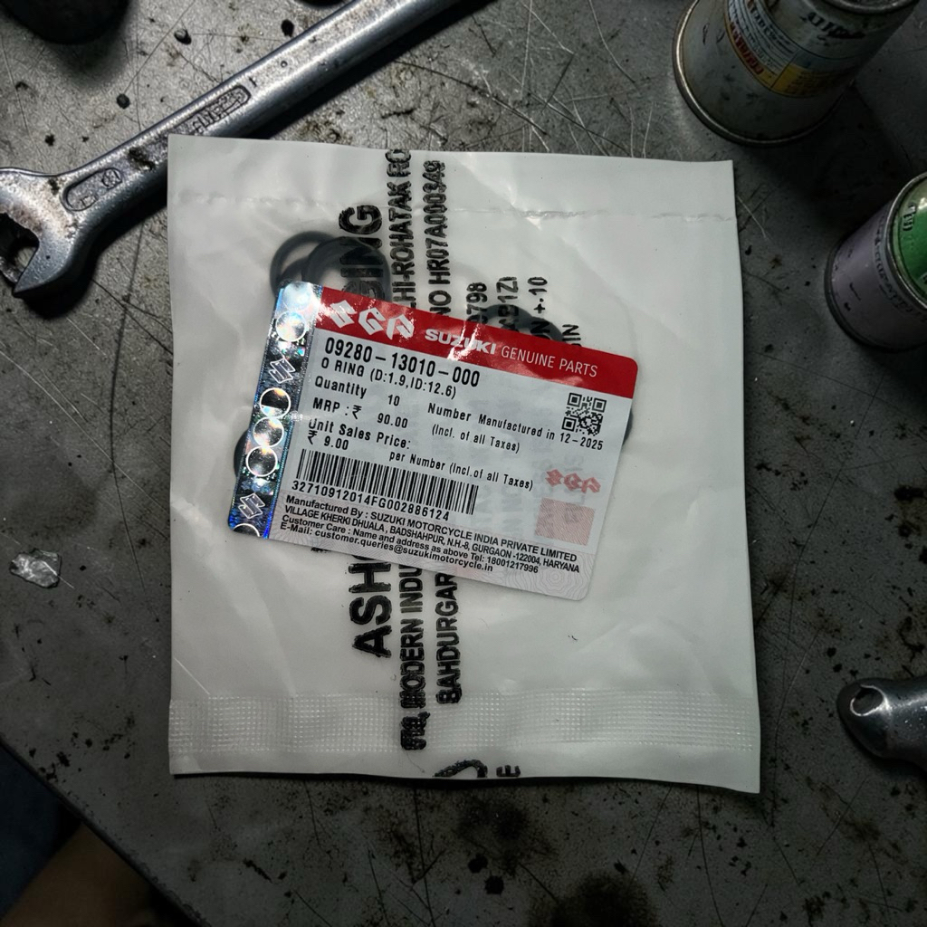 (09280-13010-000) SUZUKI VSTROM 250SX / GIXXER SF250 250 PARTS จาก INDIA / O-RING SMALL (D:1.9,ID:12