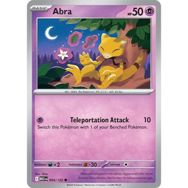 Abra 054/132 Kadabra 055/132 Alakazam 056/132 Pokemon Mega Evolution: Pokemon TCG