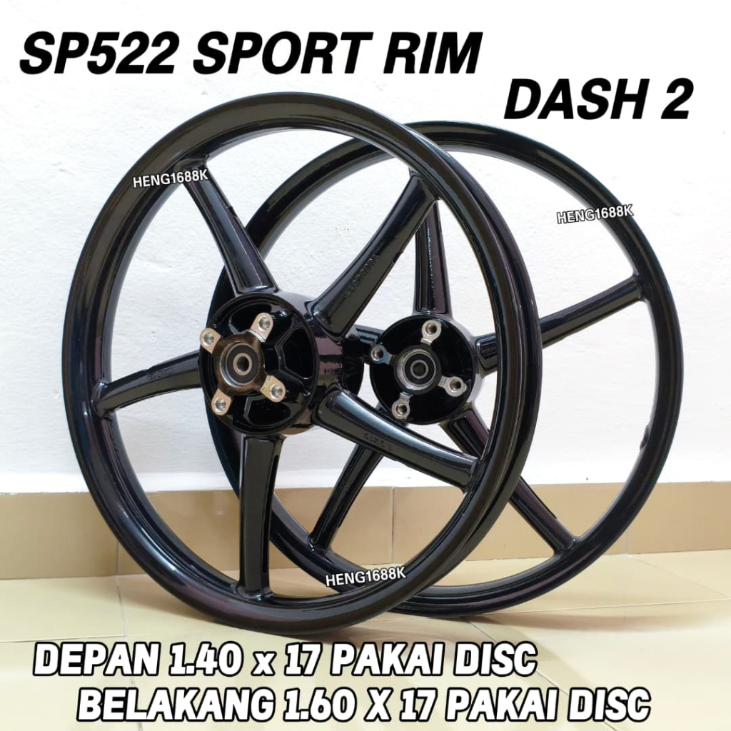 DASH2 SP522 SPORT RIM 522 ด้านหน้าพร้อมแผ่นดิสก์ HENG