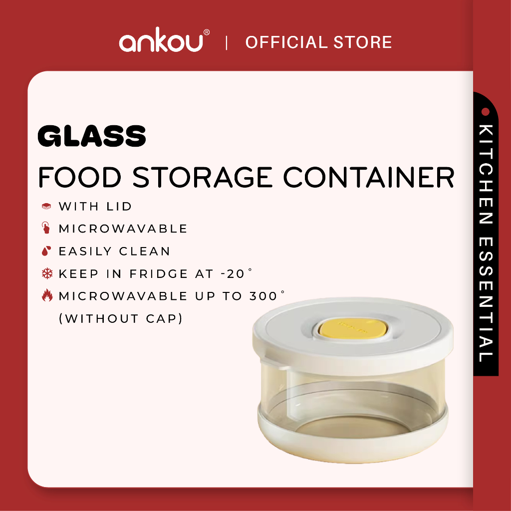 Ankou กล่องเก็บอาหาร - แก้ว 350ml / 750ml / 1000ml