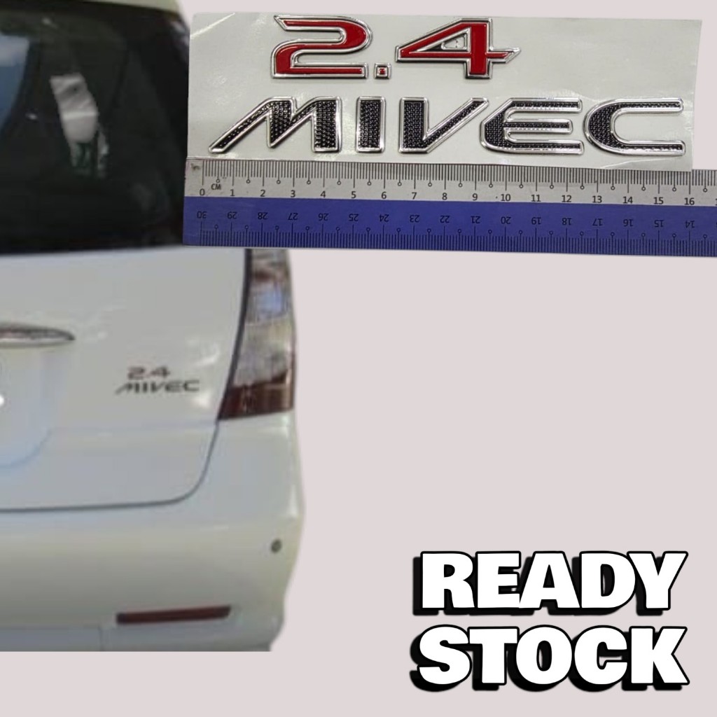 2.4 MIVEC ตราสัญลักษณ์ด้านหลัง belakang mitsubishi grandis 2.4 mivec ฝากระโปรงหลัง