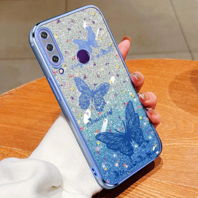 สําหรับ Huawei Y6 Y7 Y9 Prime 2019 Y7A Y9S Y6P Y8P 9 10 Plus 10E เคสโทรศัพท์รูปแบบผีเสื้อGradient Gl