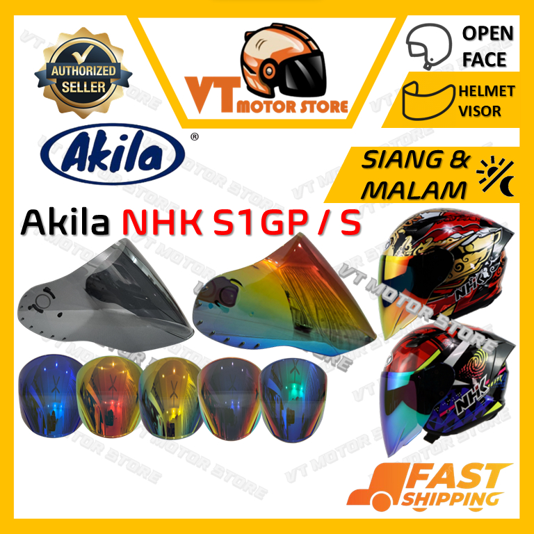 ข้อเสนอ NHK S1 GP/ S1 GP S1GP VISOR OEM by AKILA OPEN FACE HELMET VISOR REVO SIANG MALAM