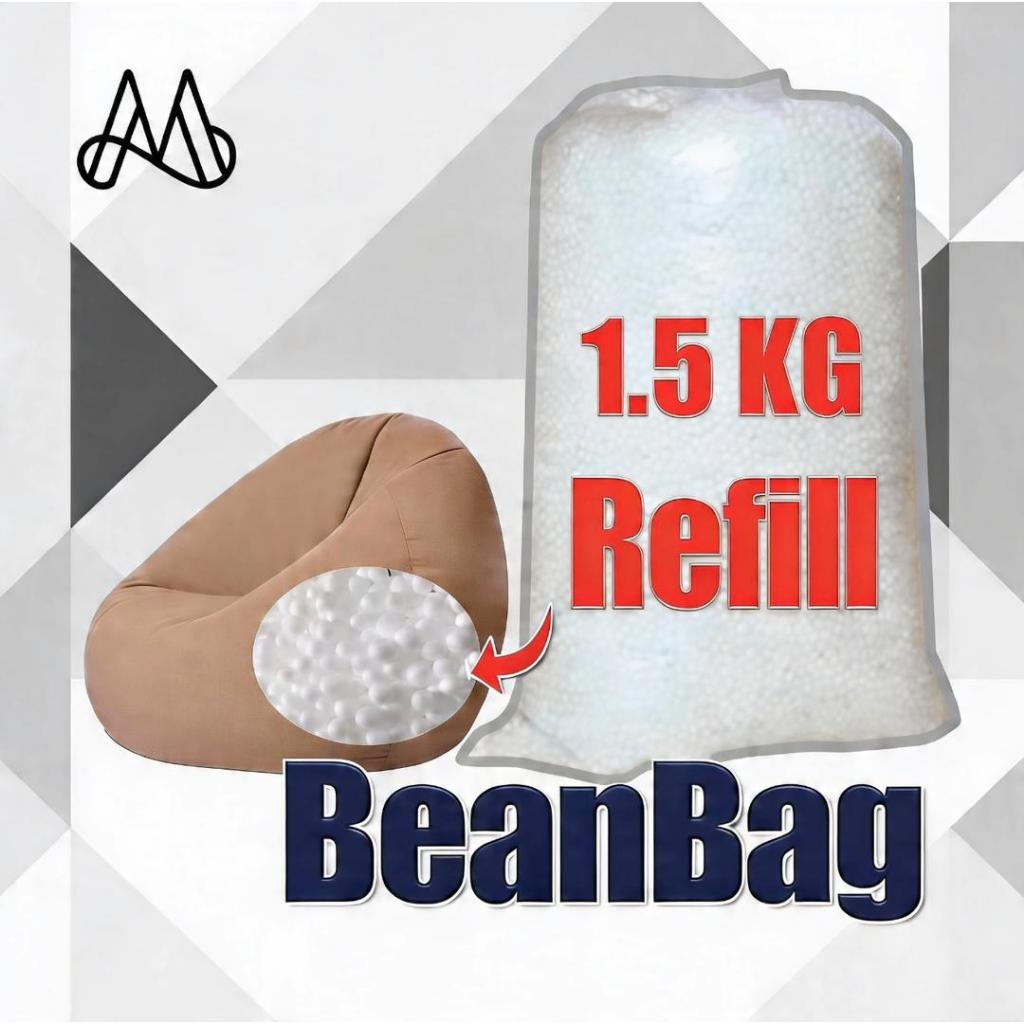 1.5KG (Poly Foam Polystyrene BEADS)Bean Bag Refill/Beads Fiber/Beads Filling/Bean Bag โซฟาไฟเบอร์/Is