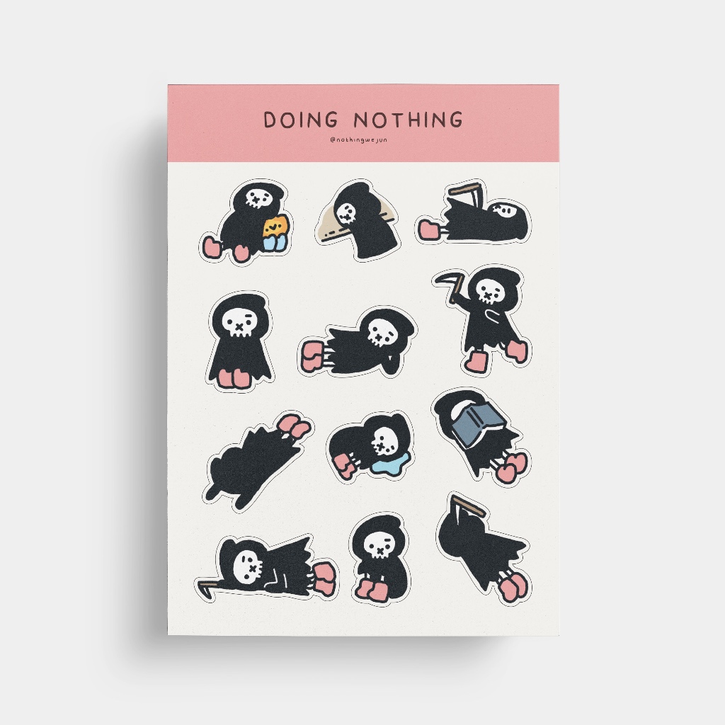 แผ่นสติ๊กเกอร์ Doing Nothing Kisscut