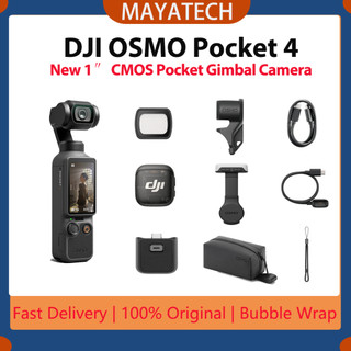 DJI OSMO Pocket 4  Combination 1-inch + 14-stop DR & 107GB Storage  2x lossless zoom, and 4-channel audio