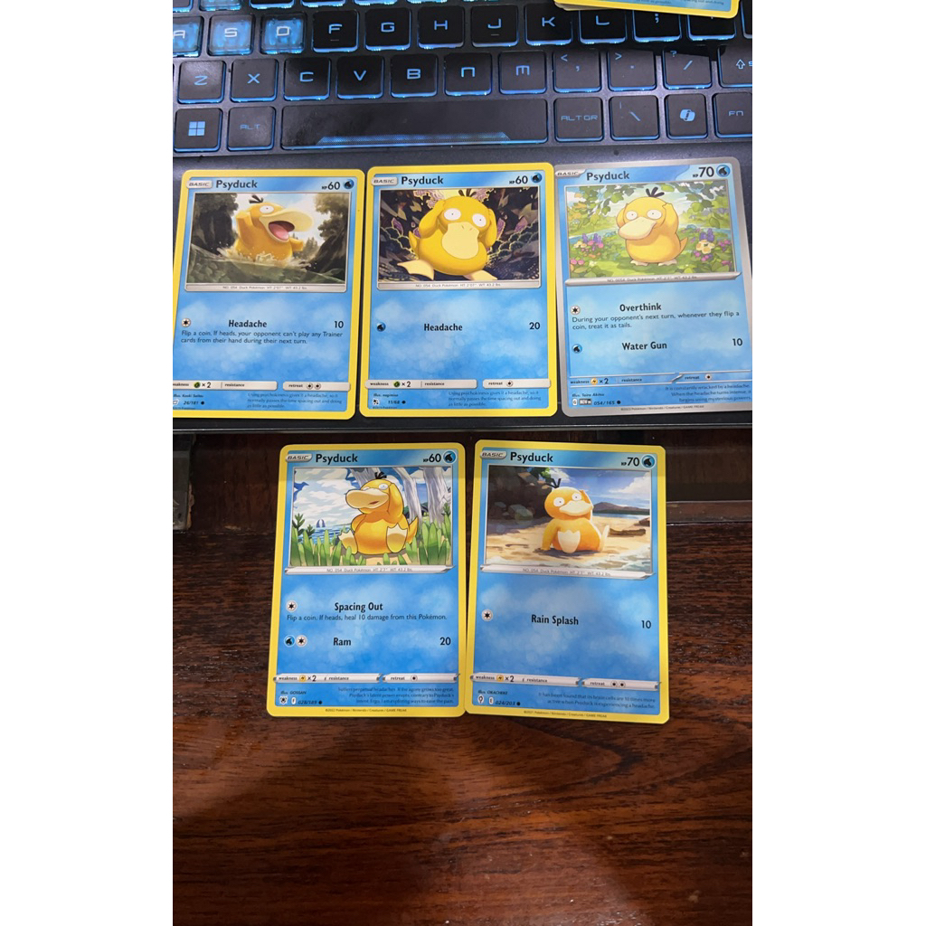 โปเกมอน Tcg - การ์ด Psyduck ไม่ใช่โฮโล