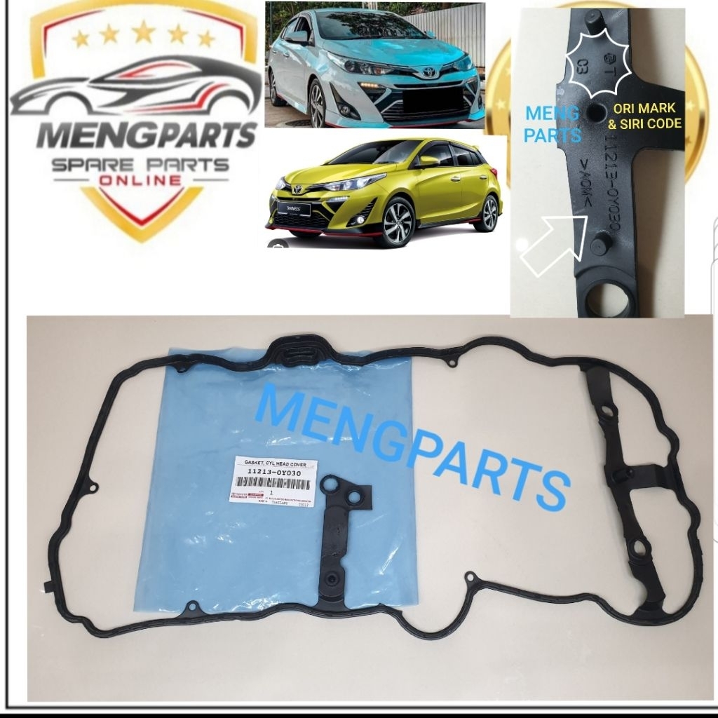 TOYOTA YARIS VIOS NSP151 2016Y > SEINTA 1.5 NSP170 AVANZA 1.5 F653 F654 ฝาครอบวาล์ว GASKET 11213-0Y0