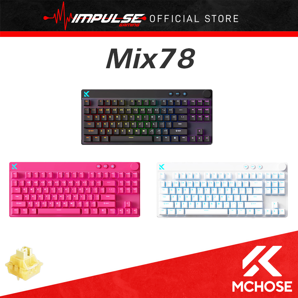 MCHOSE Mix 87 TKL Wired Gaming Keyboard - Hall Effect Magnetic Switch, Rapid Trigger SOCD 8K Polling