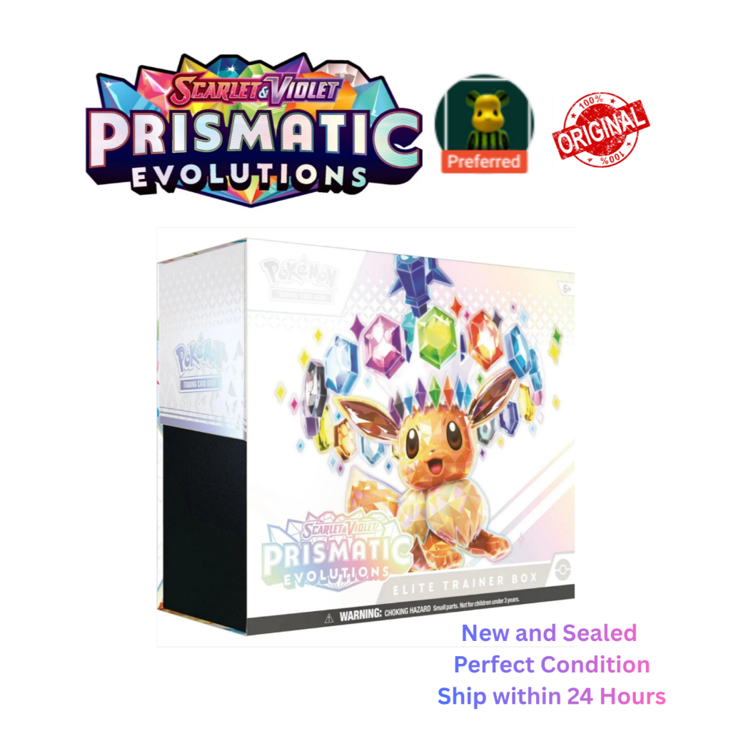 Pokemon TCG SV8A Prismatic Evolutions Elite Trainer Box ETB ภาษาอังกฤษ