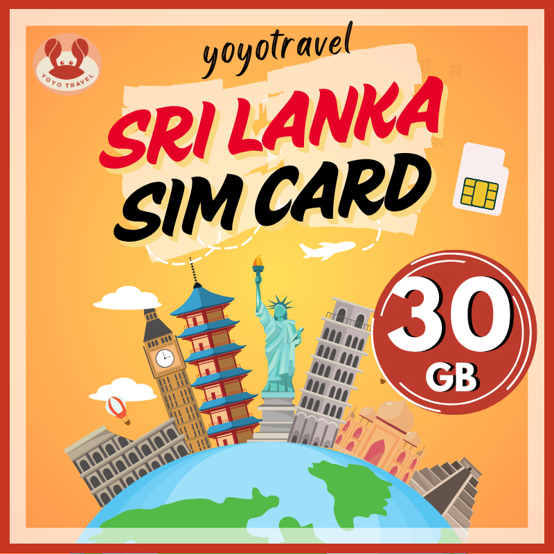 ซิมการ์ดศรีลังกา ซิมโทรศัพท์ศรีลังกา ซิมอินเทอร์เน็ตศรีลังกา Sri Lanka SIM 30GB, Sri Lanka Travel SI
