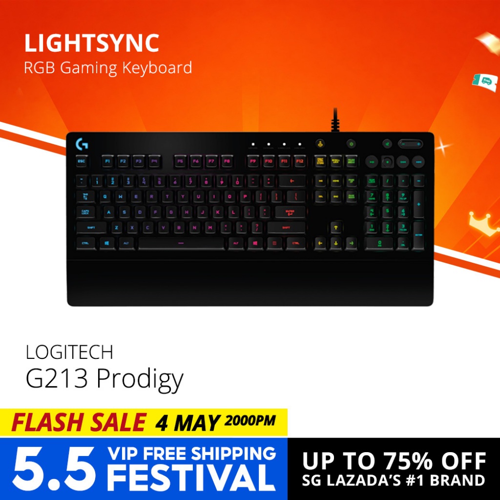 คีย์บอร์ดเกมมิ่ง Logitech G213 PRODIGY RGB
