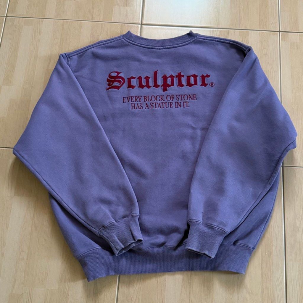 Crewneck เสื้อสเวตเตอร์สีม่วง Sculptor