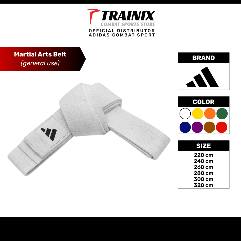 ADIDAS CLUB COLOR BELT (ADIB220P) - สําหรับ JUDO, KARATE ,TAEKWONDO, JIU JITSU