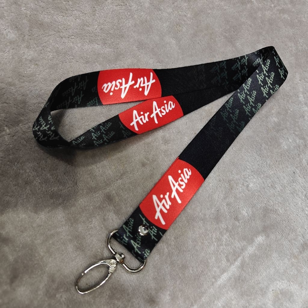 Lanyard AirAsia (ดีไซน์สีเทาดํา)