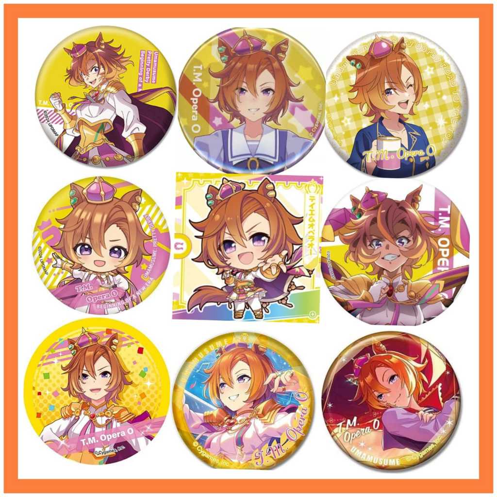 58mm Uma Musume Pretty Derby TM Opera O Lencana Butang ป้ายปุ่มพินพร้อมคลิปหนีบเข็มกลัดพิน