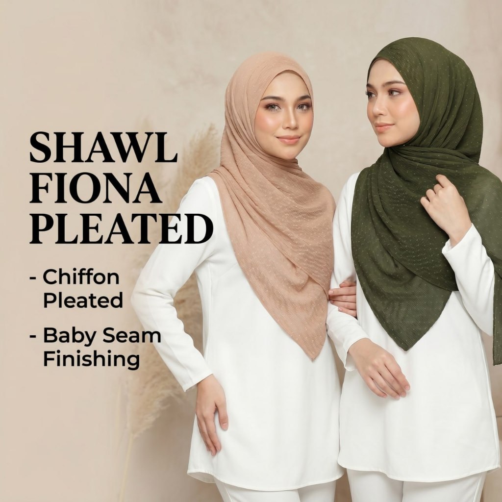SHAWL FIONA CHIFFON แบบจีบเต็ม