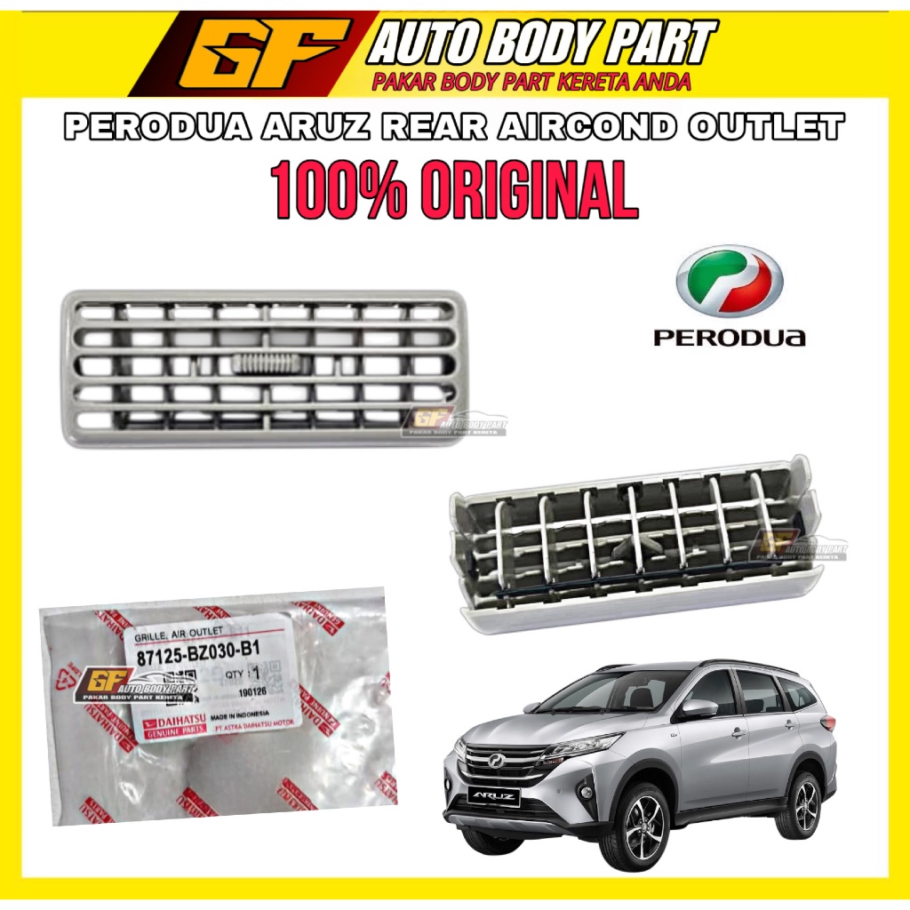 PERODUA ARUZ REAR AIRCOND OUTLET/ VENT / SLEEVE / BLILAH AIRCOND (BELAKANG) - 87125-BZ030