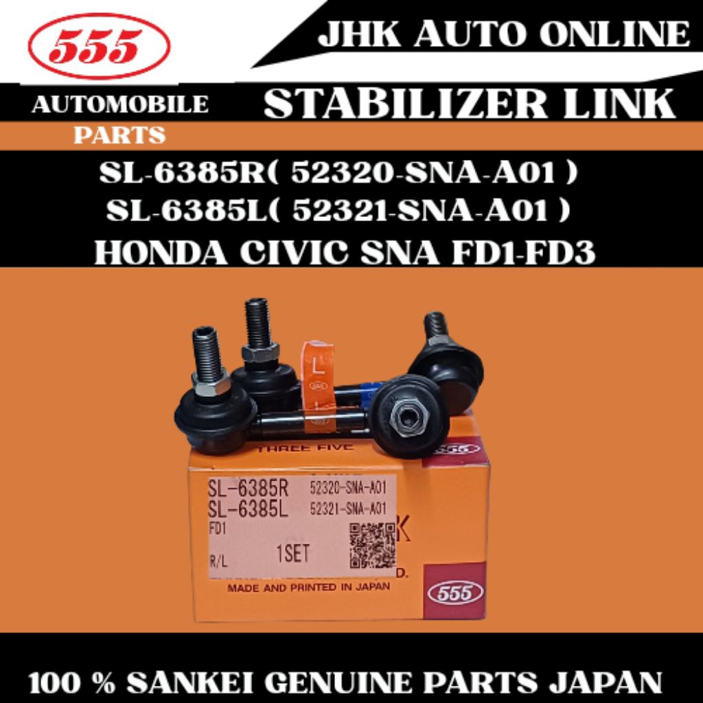 SL-6385L/R STABILIZER LINK REAR HONDA CIVIC SNA FD1 FD3 100% ส่วนหนึ่งใหม่สามราคาสําหรับ 1 ชุด