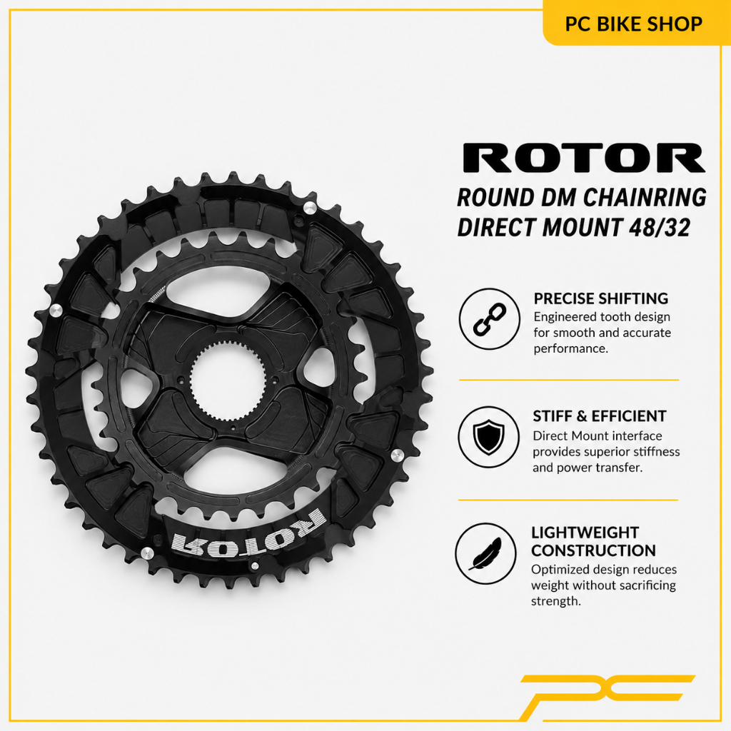 ROTOR ROUND DM CHAINRING DIRECT MOUNT Chainring ขี่จักรยาน Road Bike Crank Component Basikal Part Q 