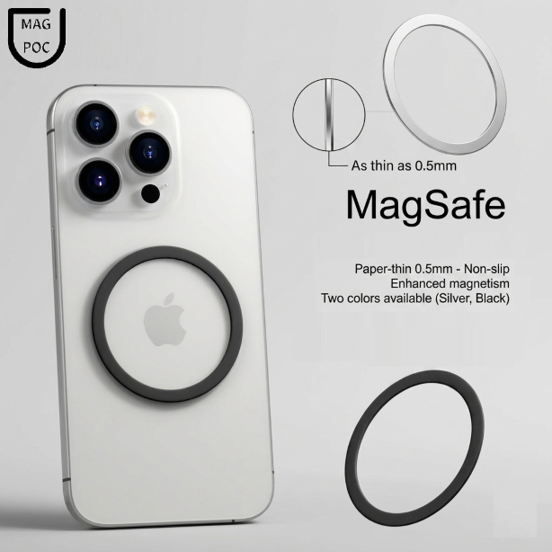 วงแหวนแม่เหล็กที่รองรับ Magsafe - เคสโทรศัพท์ Apple หรือ android