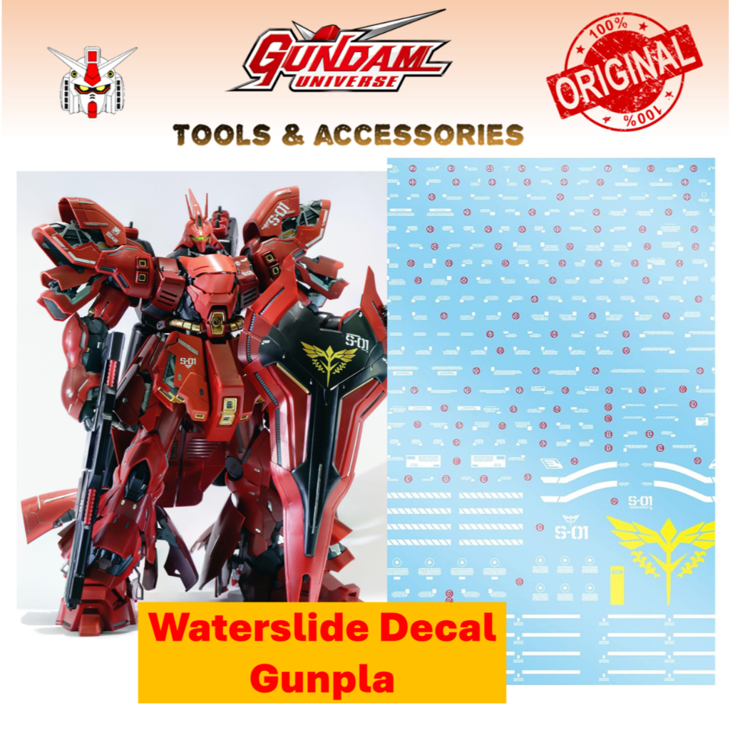Evo Water Decal Waterslide Decal MG Sazabi Verka Gundam Water Decal Gundam