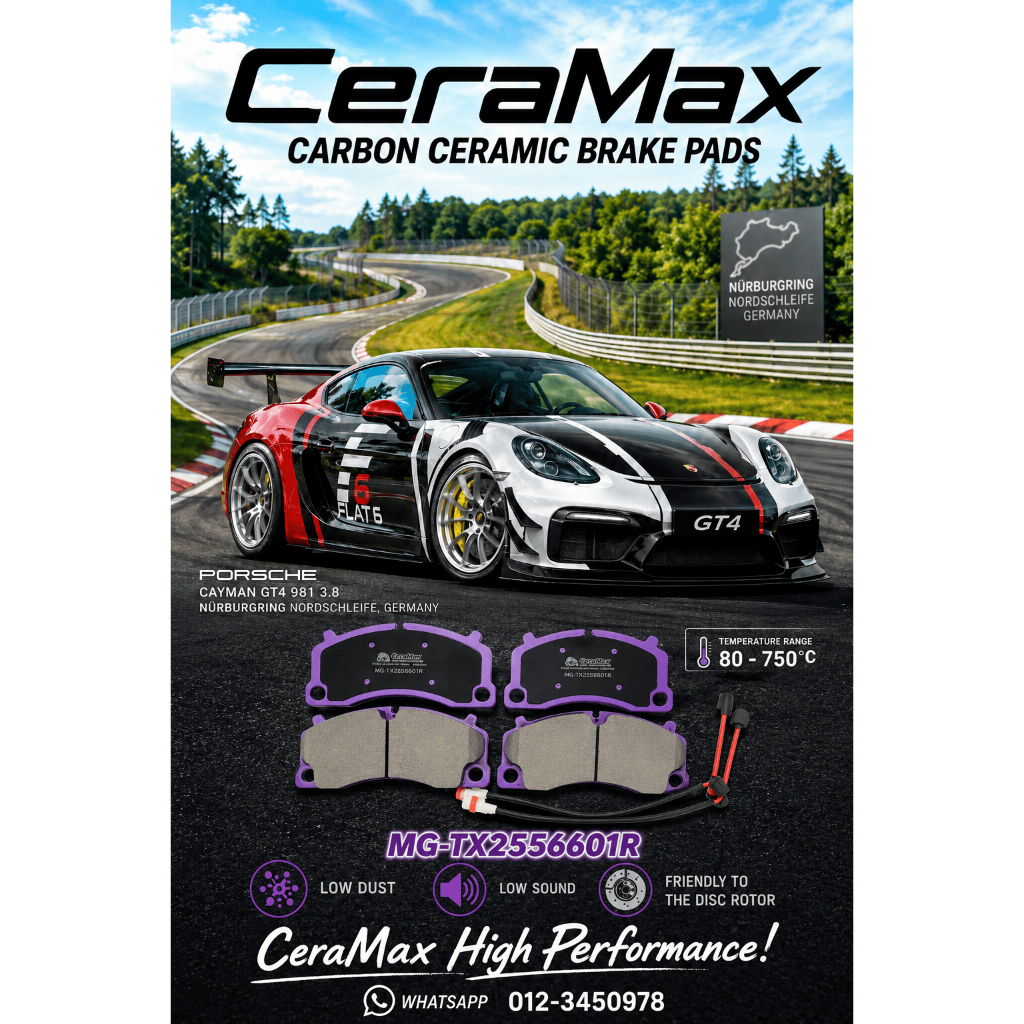 มก-ข้อความ2556601R PORSCHE 981 GT4 3.8 รถ 4S 991 GT3 CERAMAX คาร์บอนเซรามิคเบรค PADS