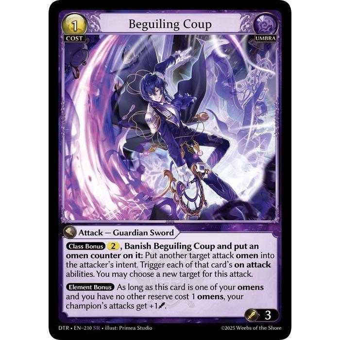 💥 Grand Archive TCG | Beguiling Coup (SR) | EN-210 การ์ดเดี่ยว DTR
