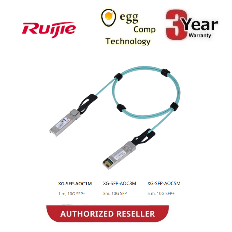 RUIJIE 10GBASE SFP+ OPTICAL STACKING CABLE - 1METER / 3METER / 5METER (XG-SFP-AOC1M)