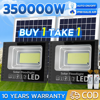 【BUY 1 TAKE 1】Lampu solar outdoor waterproof 350000W LED Solar Spotlight lampu solar IP67 Waterproof solar Street light