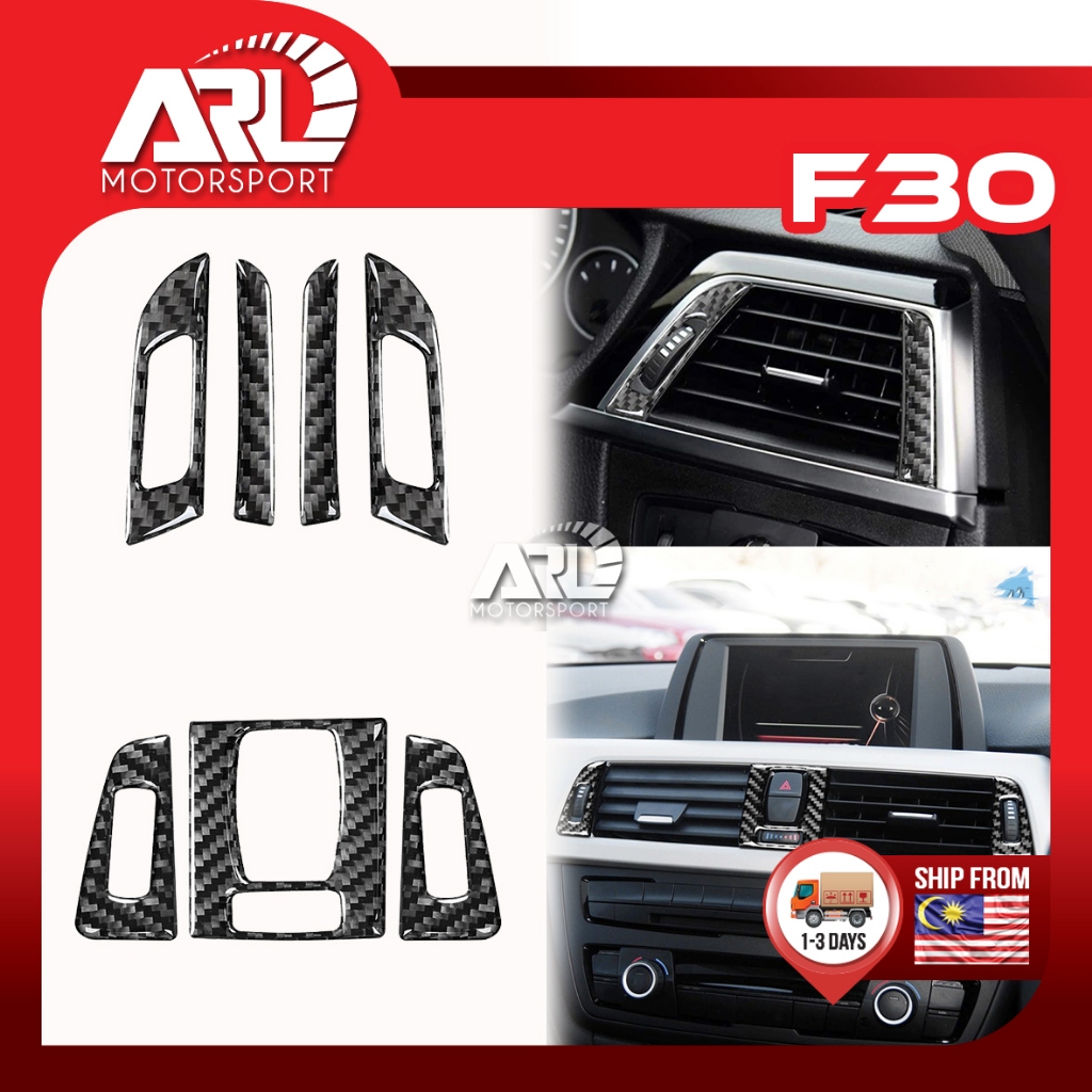 3 Series F30 F31 F34 F35 320i 328i Side & Center Aircon Airvent Outlet แผงซับ Trim Carbon 2013-2019 