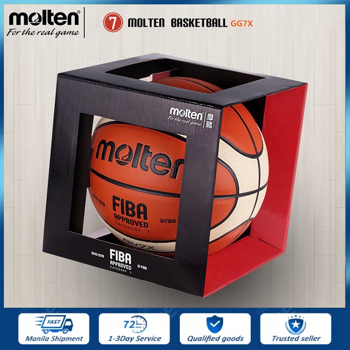 บาสเกตบอล Bola kerjang Molten GG7X PU Molten Basketball Modern Basketball Leather Material Size 7 สํ