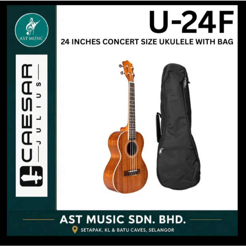 Caesar U-24F Concert Size Ukulele พร้อมกระเป๋า / U 24F / U24F