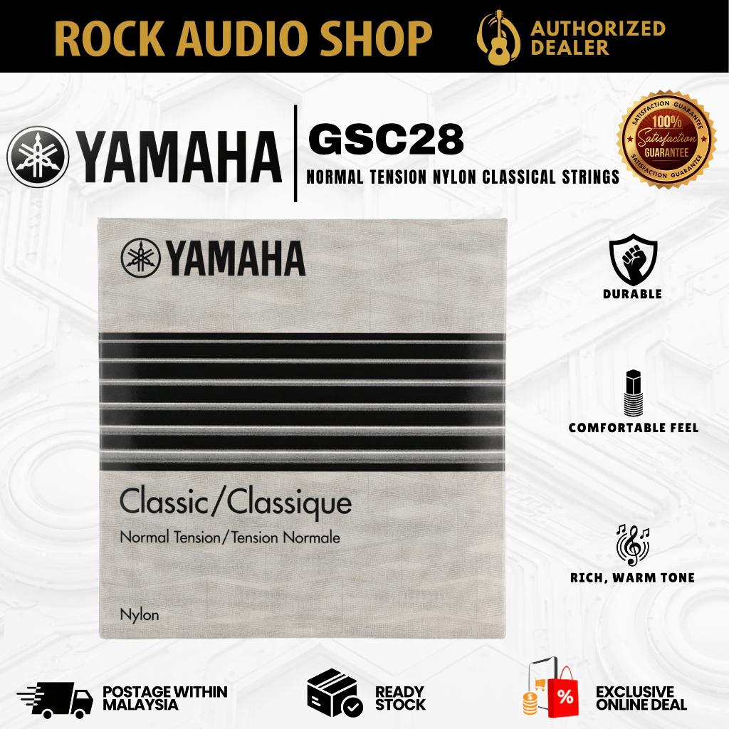 Yamaha GSC28 Normal Tension Nylon Classic Guitar Strings - Rich Warm Tone