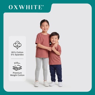 Oxwhite Kids Premium Cotton Short Sleeve Oversized Tee (Ages 3 - 13)