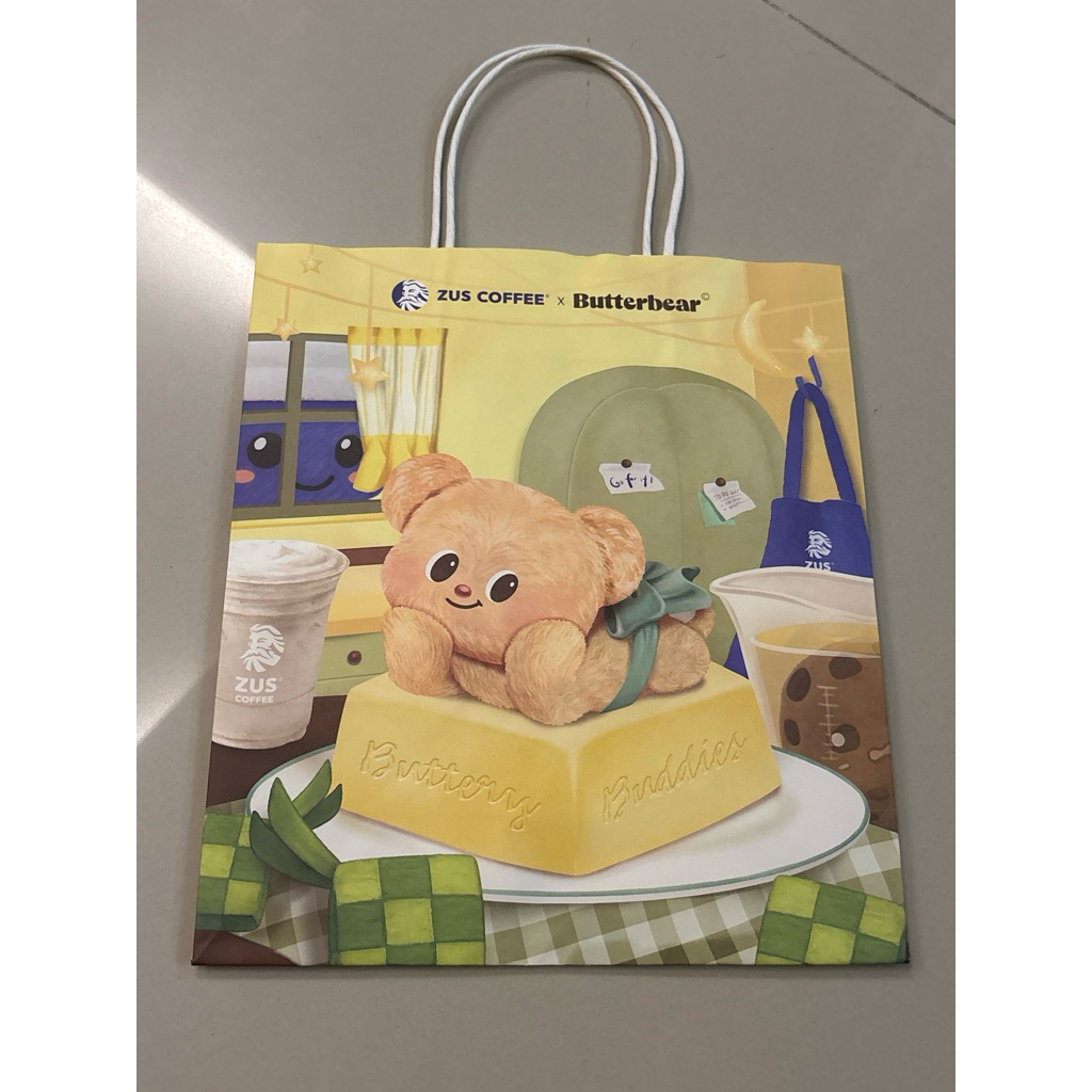 Zus Coffee x Butterbear paperbag ขนาดใหญ่
