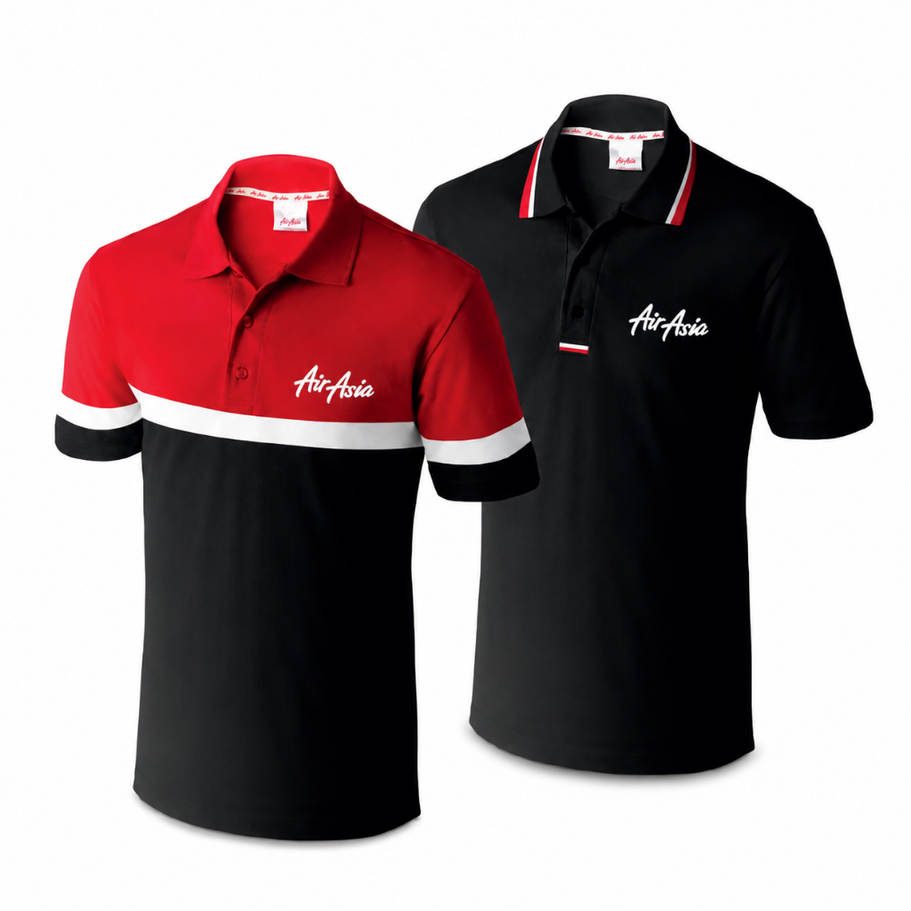 เสื้อยืดโปโล AirAsia Classic Red/Black (S/M/L/XL)
