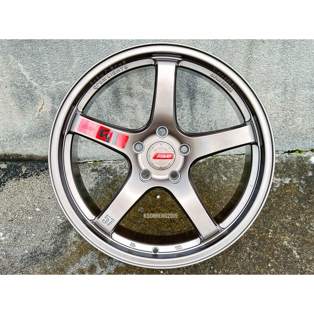 รถใหม่ Sport Rim Flow Forming เทคโนโลยี RAYS GRAMLIGHT 57CR ล้อ 18x8.5J 5x113 ET38 Matt Bronze -
