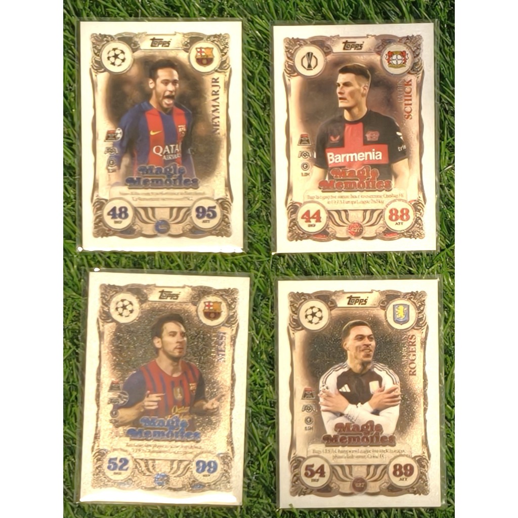 PANINI TOPPS FOOTBALL SPECIAL NEYMAR MESSI SCHICK ROGERS BARCELONA LIMITED EDITION + ปลอกหุ้ม